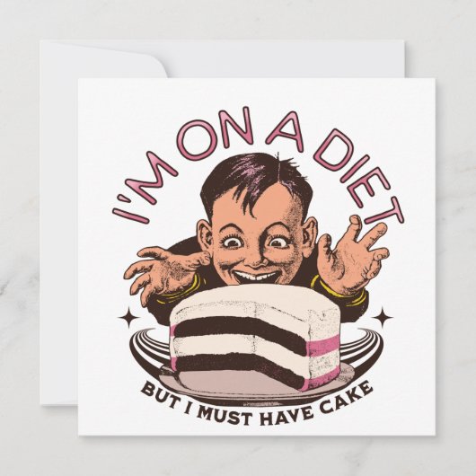 Adorables Funny, ik zit op een dieet, maar ik moet (Voorkant)