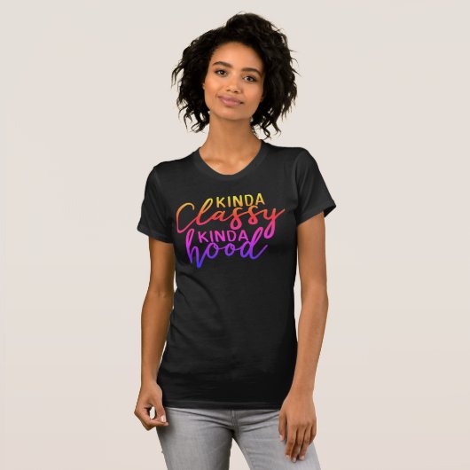 Adorables Funny Quote Kinda Classy T-shirt (Voorkant volledig)