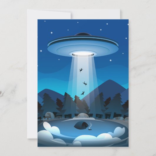 Adorables Funny UFO Abduction Bedankkaart (Voorkant)