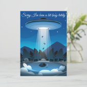 Adorables Funny UFO Abduction Card Bedankkaart (Staand voorkant)