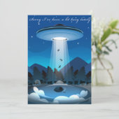 Adorables Funny UFO Abduction Card Bedankkaart (Staand voorkant)