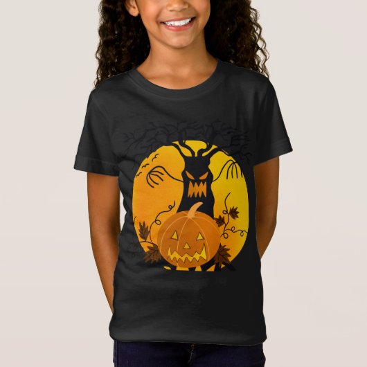 Adorables Halloween Creepy Tree T-Shirt (Voorkant)