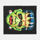 Adorables Halloween Scary Monster Mask Fleece Deken (Voorkant (Horizontaal))