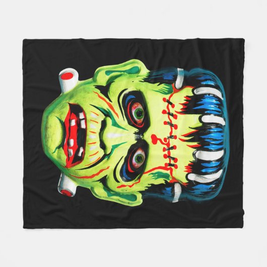 Adorables Halloween Scary Monster Mask Fleece Deken (Voorkant (Horizontaal))