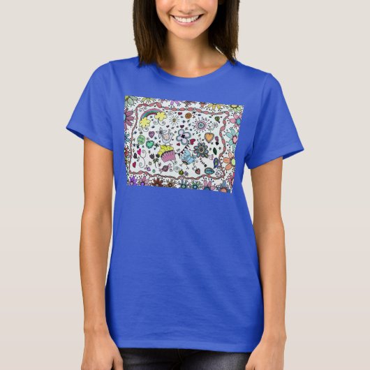 Adorables Happy Joy Joy Doodles T-shirt (Voorkant)
