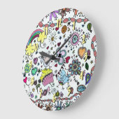 Adorables Happy Joy Joy Doodles T-Shirt Grote Klok (Hoek)