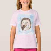 Adorables hedgel moeder en Baby  T-shirt (Voorkant)
