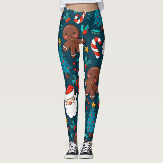 Adorables Kerstantas en ontbijtkoek Leggings