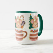 Adorables kerstbekerende Mok voor diermuizen (Voorkant rechts)