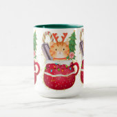 Adorables kerstheerlijk kat mok (Midden)