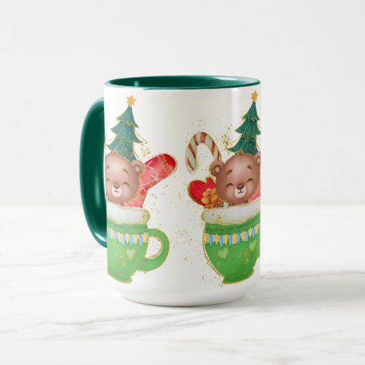 Adorables kerstheerlijke Beer Mok (Voorkant links)