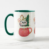 Adorables Kerstliefhebbende Panda-Mok Mok (Links)