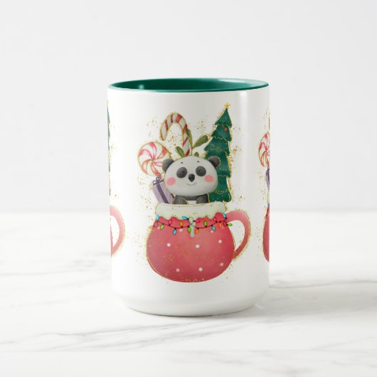 Adorables Kerstliefhebbende Panda-Mok Mok (Midden)