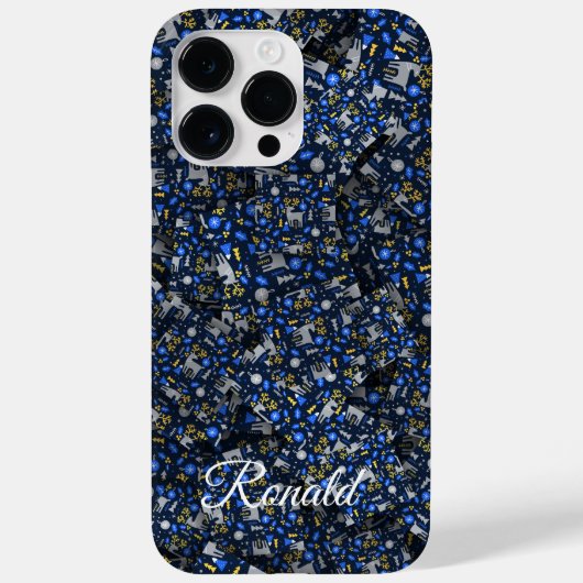 Adorables Kerstmis [3D] Scandinavian Style Blue Case-Mate iPhone Case (Achterkant)