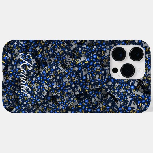 Adorables Kerstmis [3D] Scandinavian Style Blue Case-Mate iPhone Case (Achterkant (horizontaal))