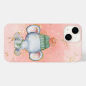 Adorables Kerstmis Baby Elephant Case-Mate iPhone Case (Achterkant (horizontaal))