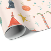 Adorables Kerstmis Bunnies and Reindeer Cadeaupapier (Rol Hoek)