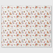 Adorables Kerstmis Deer Cadeaupapier (Vlak)