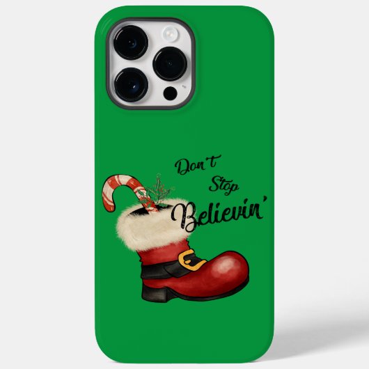 Adorables Kerstmis houdt niet op met Believin' Case-Mate iPhone Case (Achterkant)
