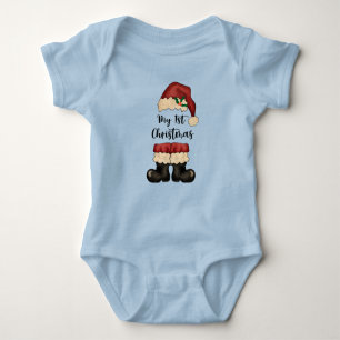Adorables Kerstmis Mijn eerste kerstBaby Bodysu Romper