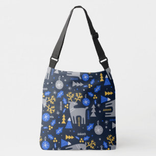 Adorables Kerstmis Scandinavian Style Blue Crossbody Tas