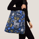Adorables Kerstmis Scandinavian Style Blue Crossbody Tas (Dichtbij)