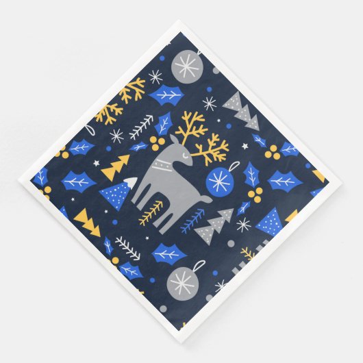 Adorables Kerstmis Scandinavian Style Blue Servet (Hoek)