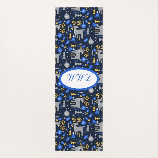 Adorables KerstScandinavian Style Yogamat (Achterkant)