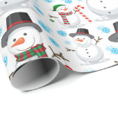 Adorables kerstsneeuwMannen Cadeaupapier (Rol Hoek)