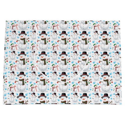 Adorables kerstsneeuwMannen Groot Cadeauzakje (Voorkant)