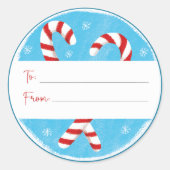 Adorables kerstsnoepkanen Gift Label Stickers (Voorkant)