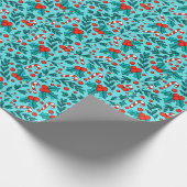 Adorables-kerstsnoeprietjes en kersen cadeaupapier (Hoek)