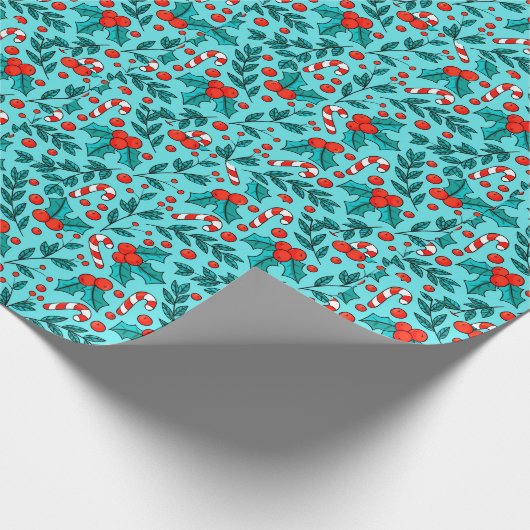 Adorables-kerstsnoeprietjes en kersen cadeaupapier (Hoek)