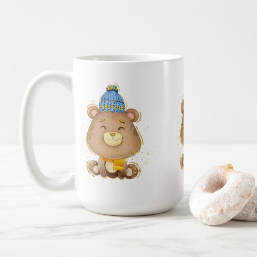Adorables Kerstwinter Beer Koffee Mok (Met donut)