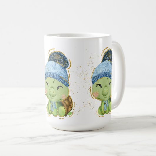 Adorables kerstwinterschildpad Mok (Voorkant rechts)