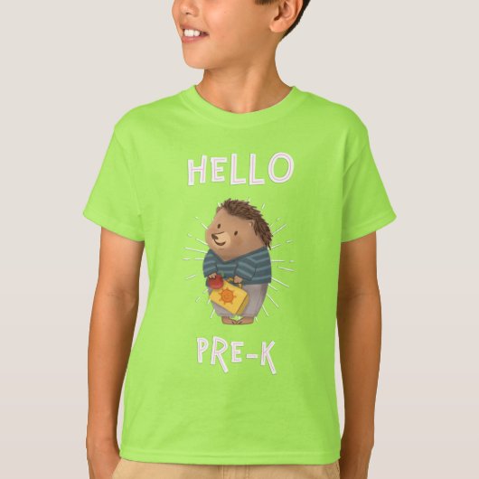 Adorables Kinder Hallo Pre-K Hedg T-Shirt (Voorkant)