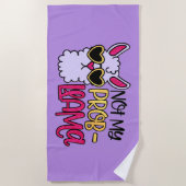 Adorables Lama Love Not My Probllama Paars Strandlaken (Voorkant)