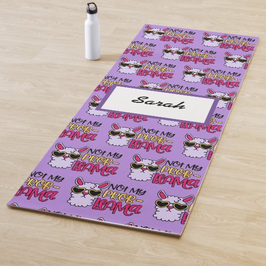 Adorables Lama Love Not My Probllama Paars Yogamat (In situ)