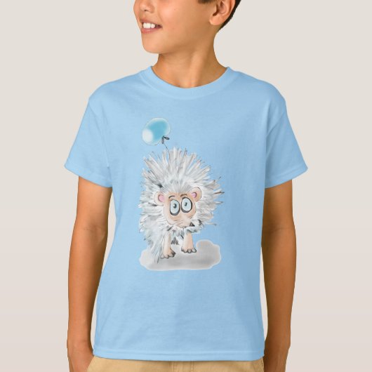 Adorables Little Egel with Blue Balloon T-shirt (Voorkant)