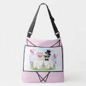 Adorables Llama Love Cute Llama Couple Canvas tas (Voorkant)