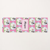 Adorables Llama Love Cute Llama Couple Pink Yogamat (Achterkant (horizontaal))