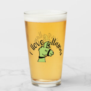 Adorables Llama Love I Love Llamas Green Glas