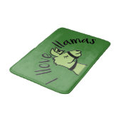 Adorables Llama Love I'Llamas Green Bath Mat (Gekanteld)
