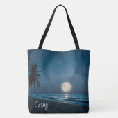 Adorables Moonlight Beach Custom Canvas tas (Achterkant)