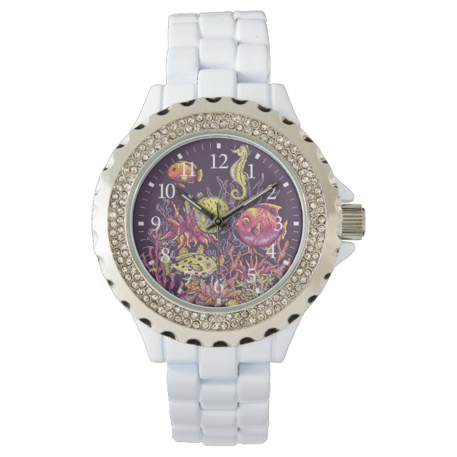 Adorables Ocean Creaters Paars Horloge (Voorkant)