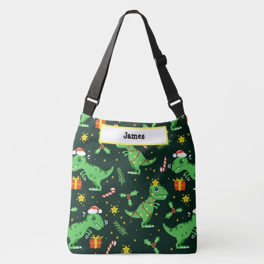 Adorables Schattige Cartoon met kerstmis Dinosaurs Crossbody Tas (Voorkant)