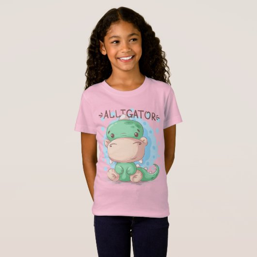 Adorables Schattigee alligator voor kinderen T-shirt (Voorkant volledig)