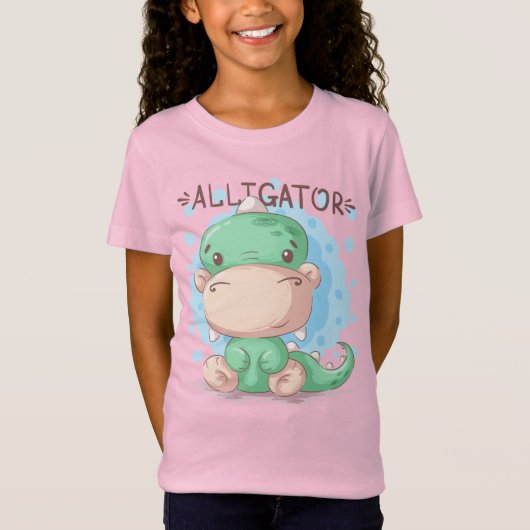 Adorables Schattigee alligator voor kinderen T-shirt (Voorkant)