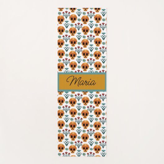 Adorables Skulls Day of the Dead Custom Yogamat (Voorkant)