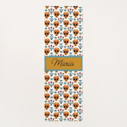 Adorables Skulls Day of the Dead Custom Yogamat (Achterkant)